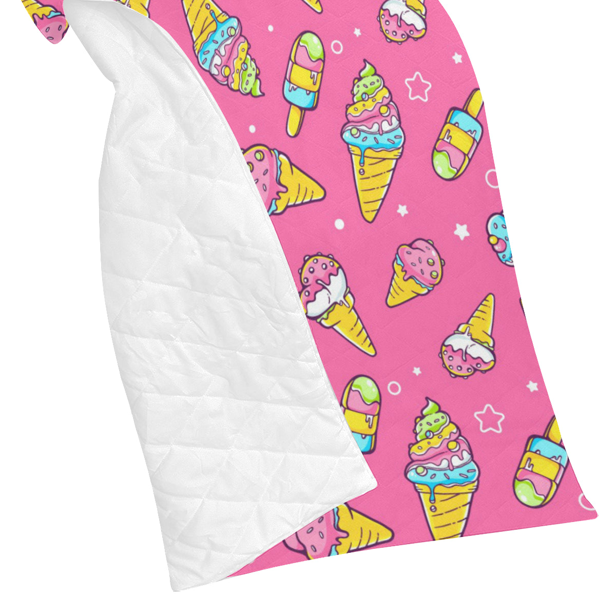 Ice Cream Pattern Print Design IC04 Premium Quilt