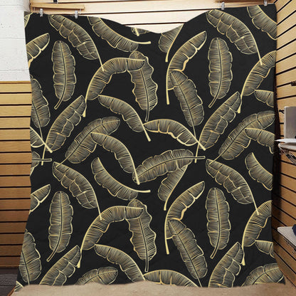 Banana Leaf Pattern Print Design BL07 Premium Quilt