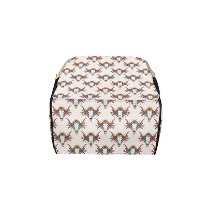 Buffalo Head Pattern Print Design 02 Diaper Bag Backpack