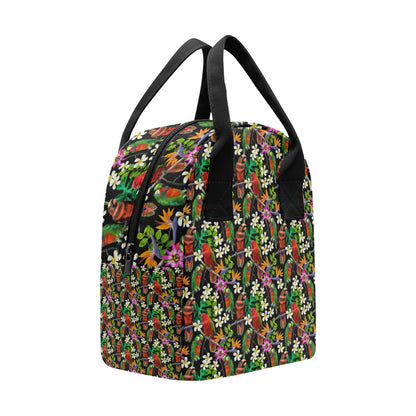 Parrot Design Print Insulated Lunch Bag