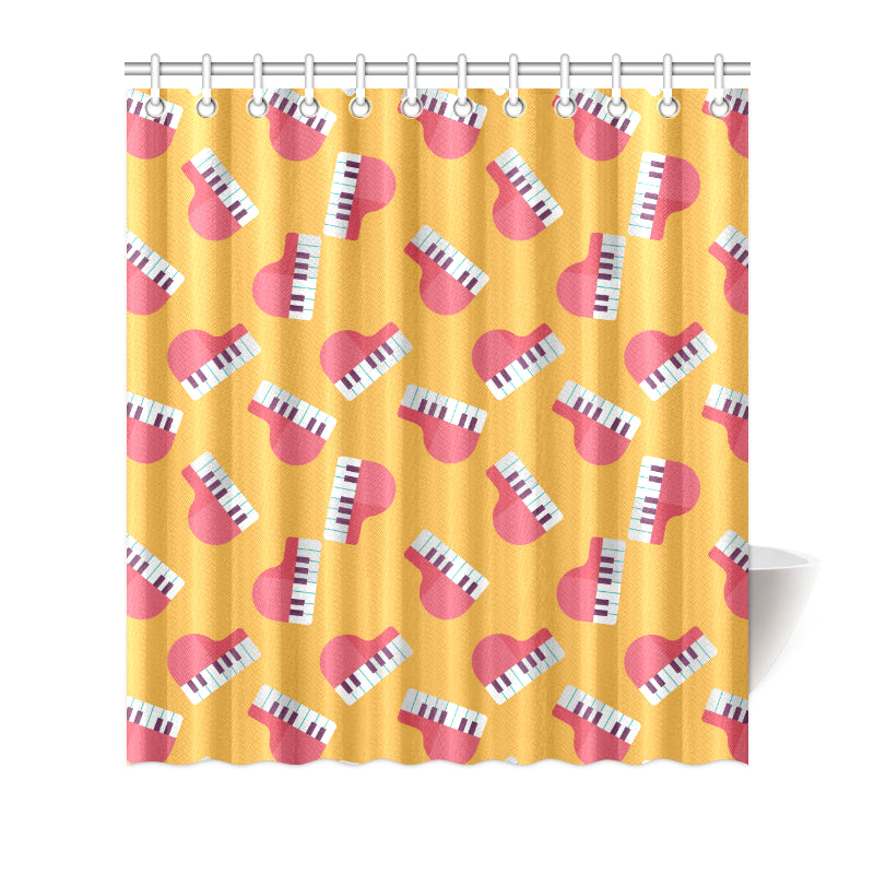Piano Pattern Print Design 02 Shower Curtain