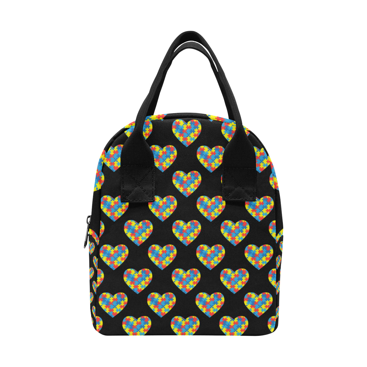 Autism Awareness Heart Design Print Insulated Lunch Bag