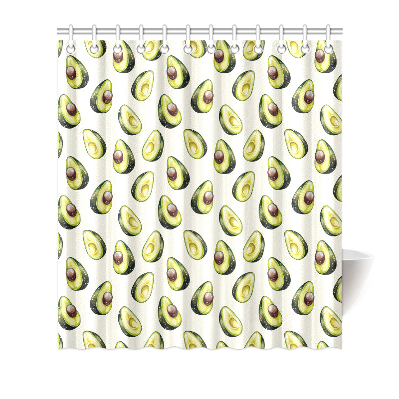 Avocado Pattern Print Design 01 Shower Curtain