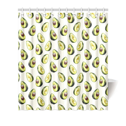 Avocado Pattern Print Design 01 Shower Curtain