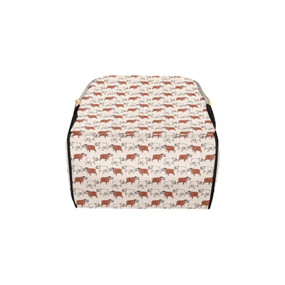 Bulldogs Pattern Print Design 04 Diaper Bag Backpack
