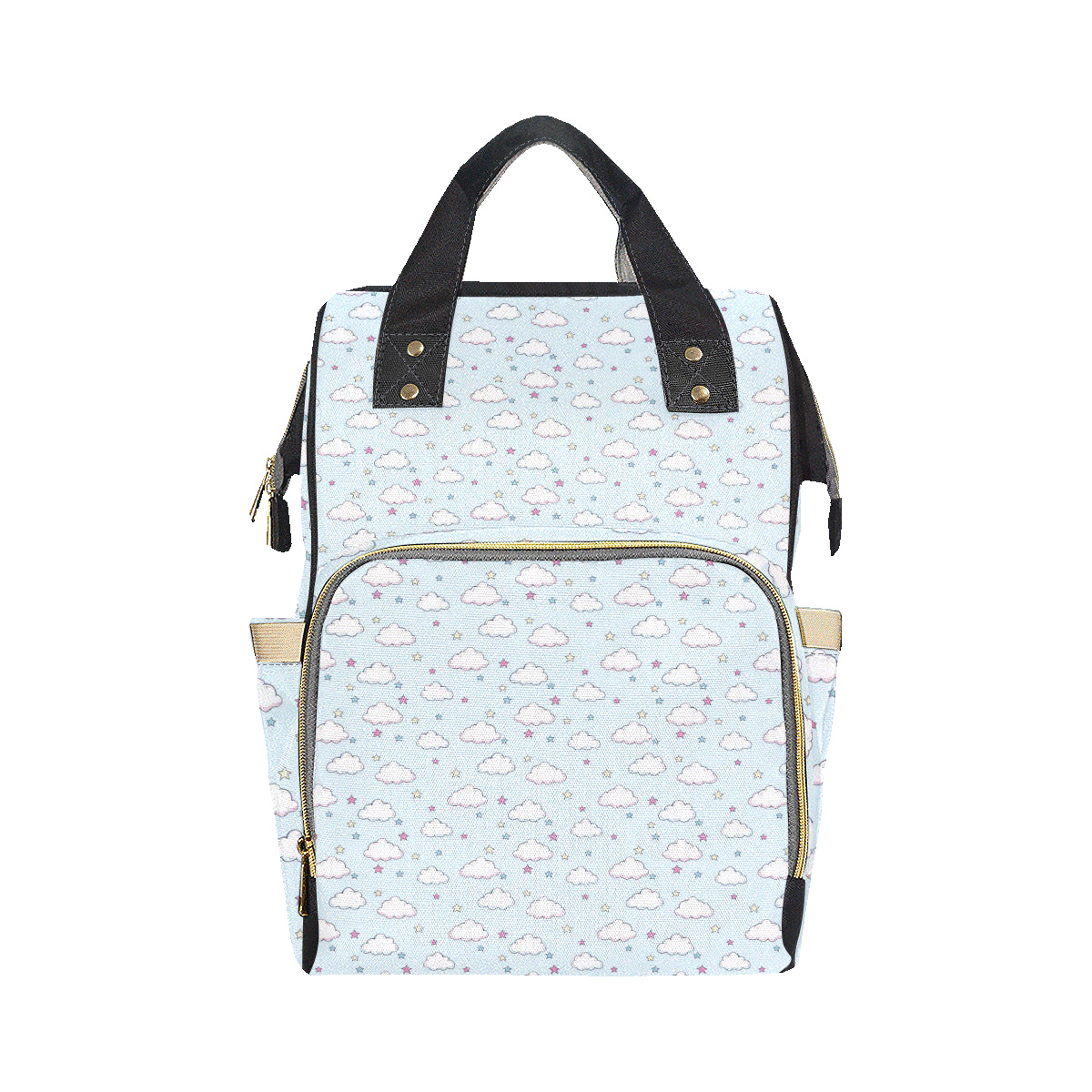Cloud  Pattern Print Design 01 Diaper Bag Backpack