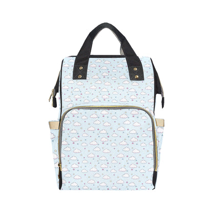 Cloud  Pattern Print Design 01 Diaper Bag Backpack