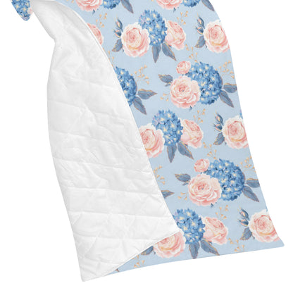 Hydrangea Pattern Print Design HD06 Premium Quilt
