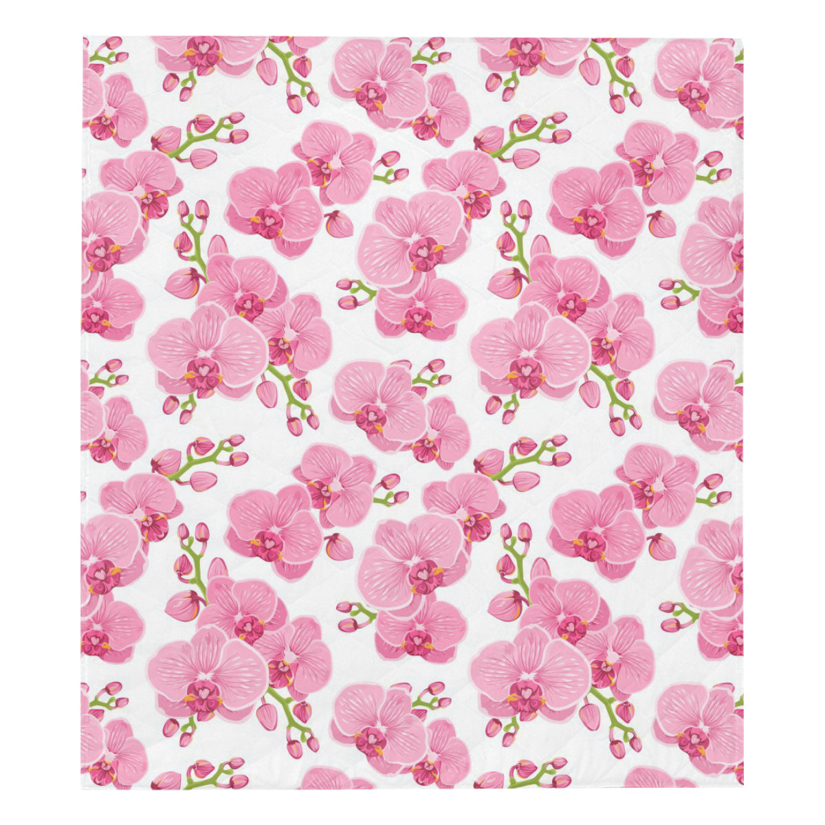 Orchid Pink Pattern Print Design OR07 Premium Quilt