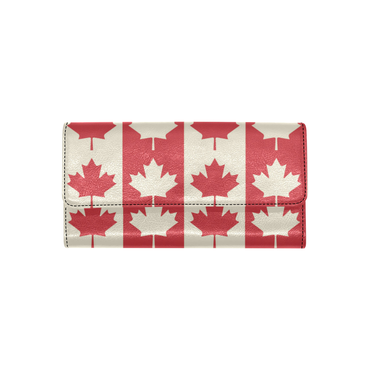 Maple Leaf Pattern Print Design 02 Women's Trifold Wallet