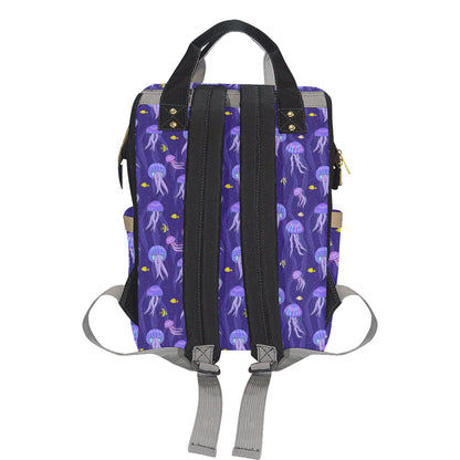 Jellyfish Style Print Diaper Bag Backpack