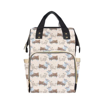 Pembroke Welsh Corgis Pattern Print Design A03 Diaper Bag Backpack