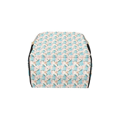 Bluebird Pattern Print Design 03 Diaper Bag Backpack
