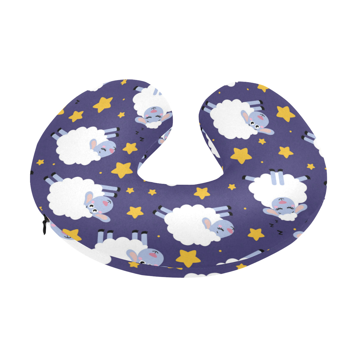 Sheep Pattern Print Design 03 U-Shaped Travel Neck Pillow