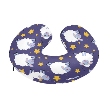 Sheep Pattern Print Design 03 U-Shaped Travel Neck Pillow