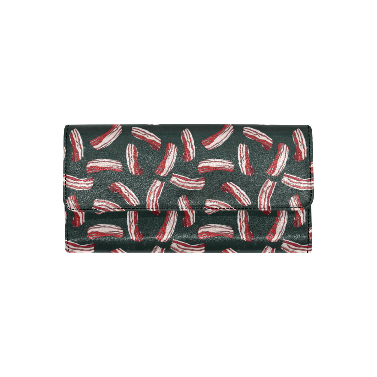 Bacon Pattern Print Design 02 Women's Trifold Wallet