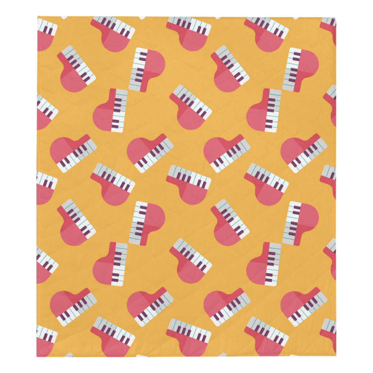 Piano Pattern Print Design 02 Premium Quilt