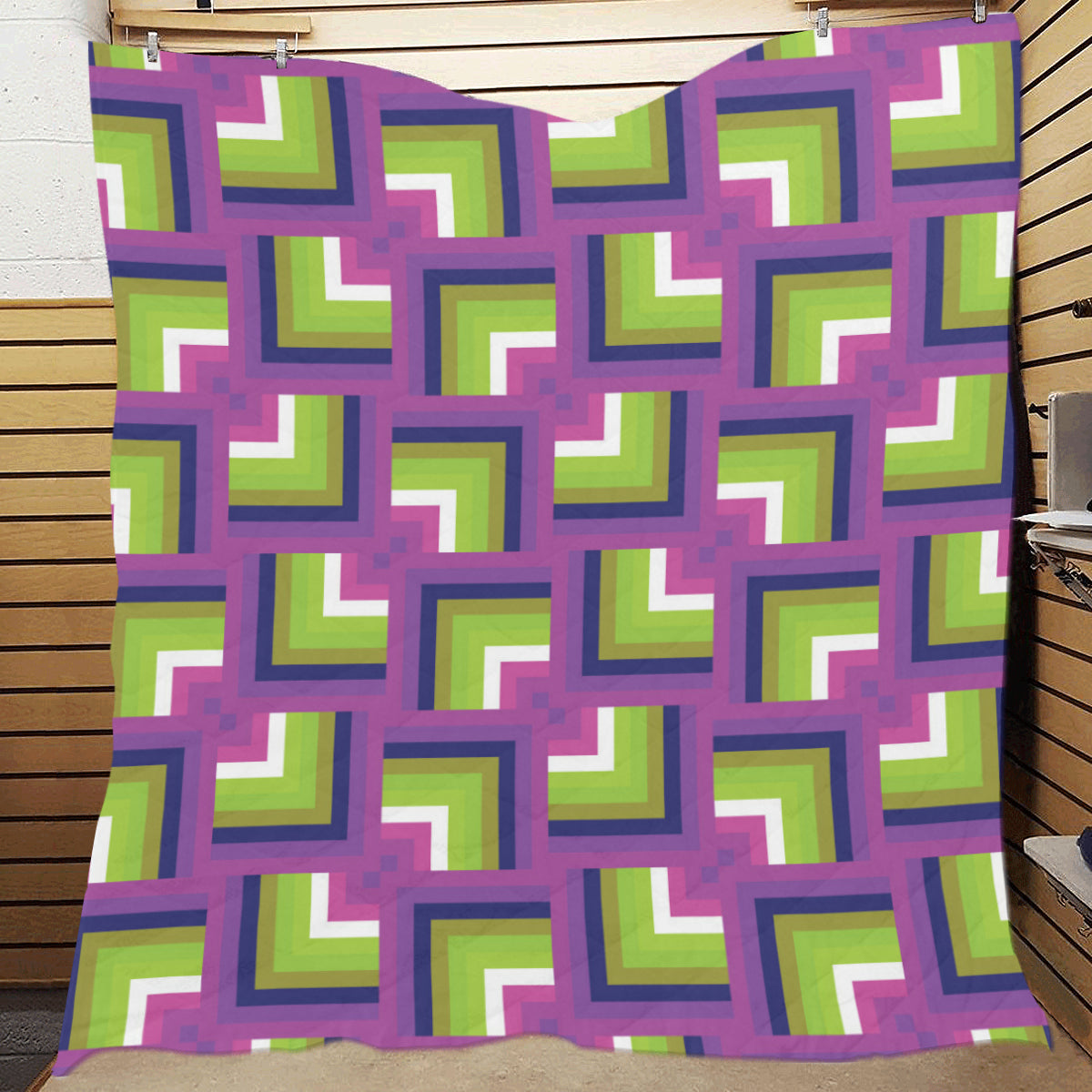 Optical illusion Pattern Print Design A05 Premium Quilt