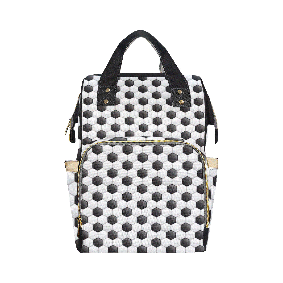 Soccer Ball Texture Print Pattern Diaper Bag Backpack