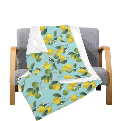Lemon Pattern Print Design LM05 Premium Quilt