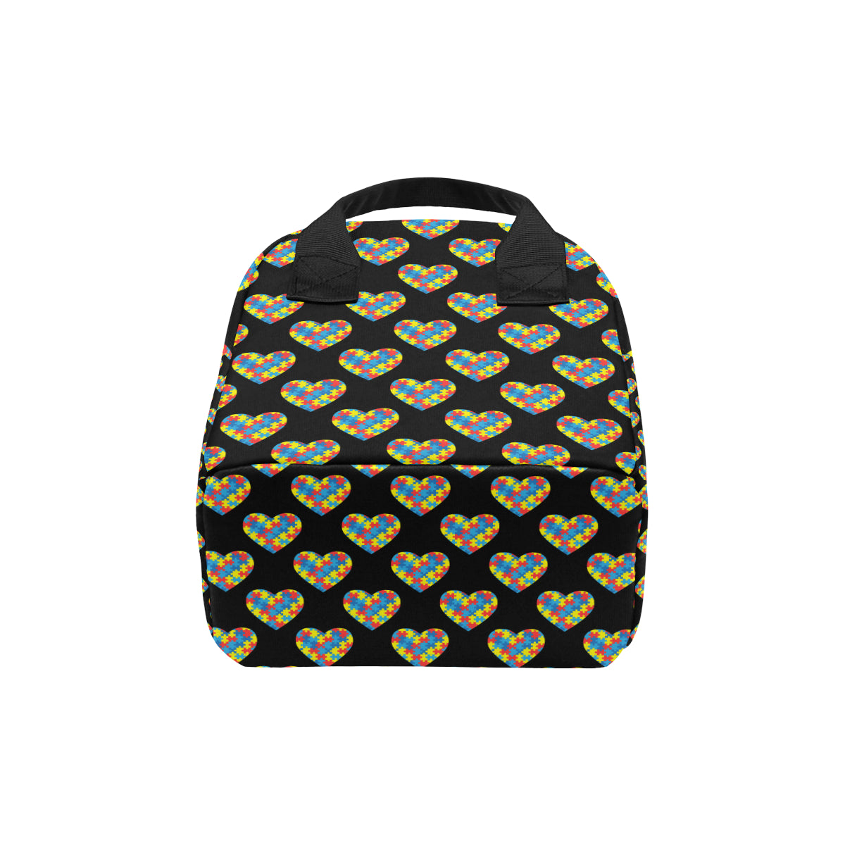 Autism Awareness Heart Design Print Insulated Lunch Bag