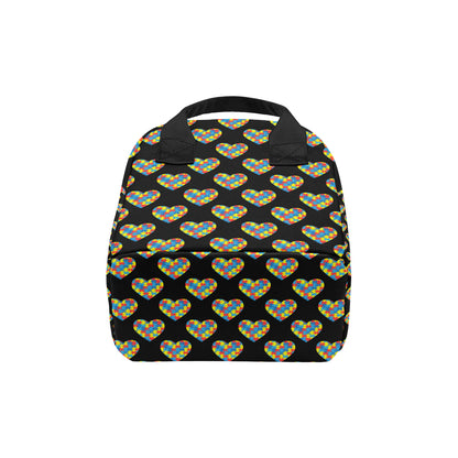 Autism Awareness Heart Design Print Insulated Lunch Bag