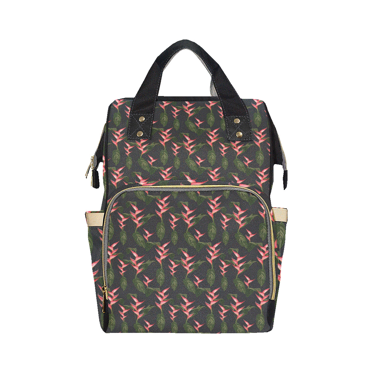 Heliconia Pattern Print Design HL07 Diaper Bag Backpack