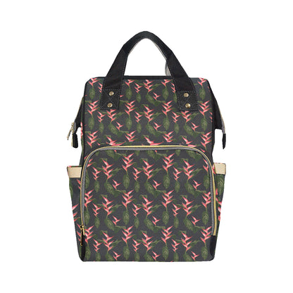 Heliconia Pattern Print Design HL07 Diaper Bag Backpack