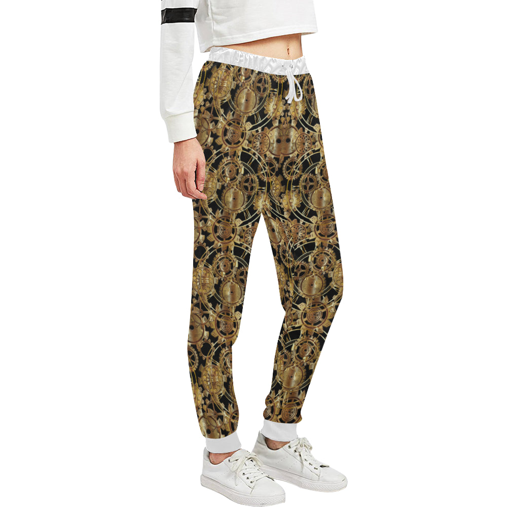 Steampunk Gear Design Themed Print Unisex Sweatpants
