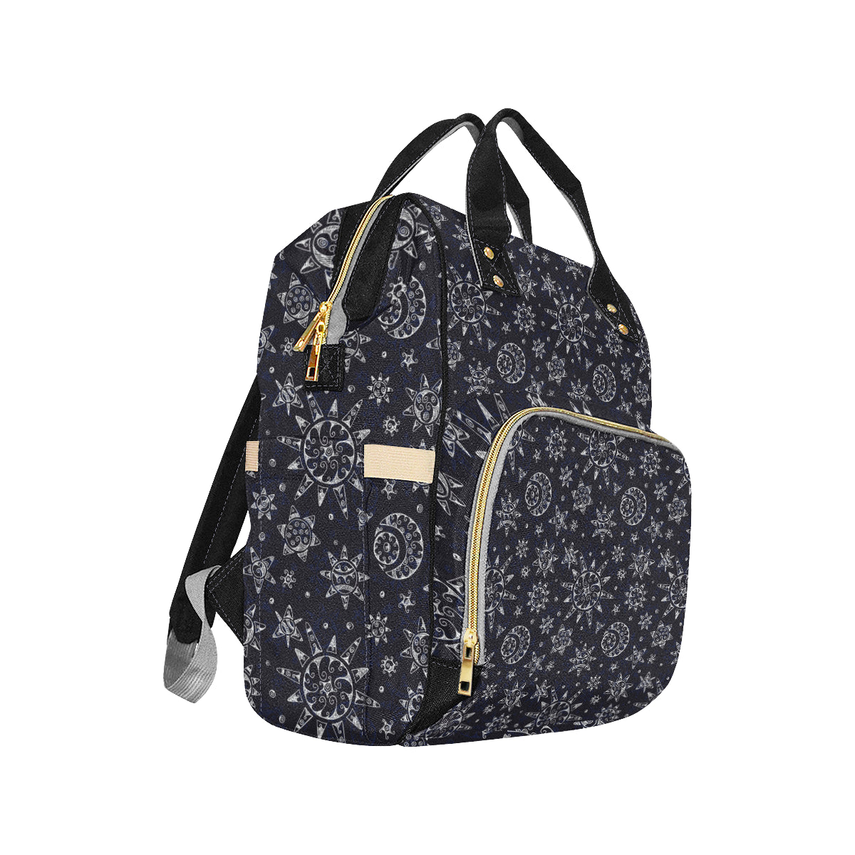 Sun Moon Pattern Diaper Bag Backpack