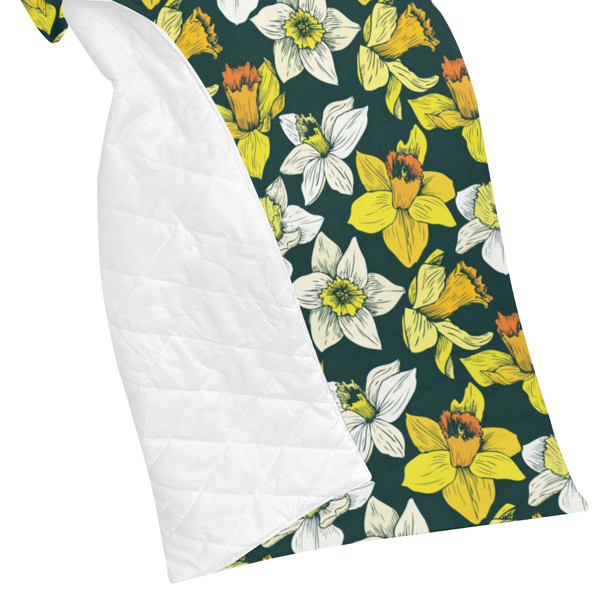 Daffodils Pattern Print Design DF02 Premium Quilt