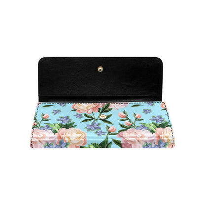 Peony Pattern Print Design PE02 Women's Trifold Wallet