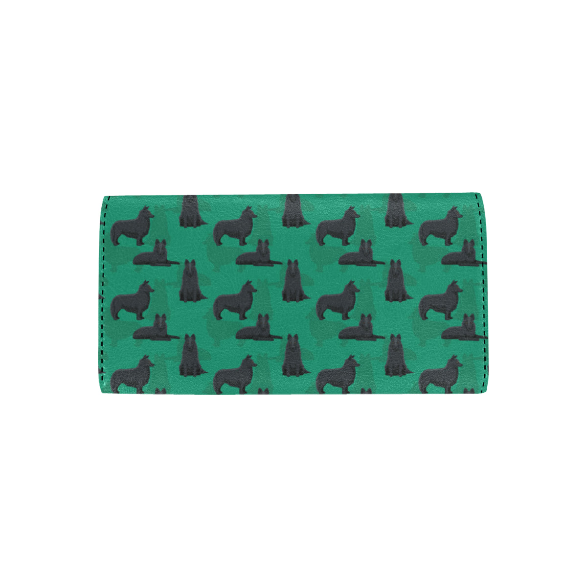 Belgian Sheepdog Pattern Print Design 01 Women's Trifold Wallet