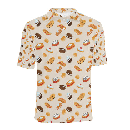 Biscuit Pattern Print Design 01 Men Polo Shirt