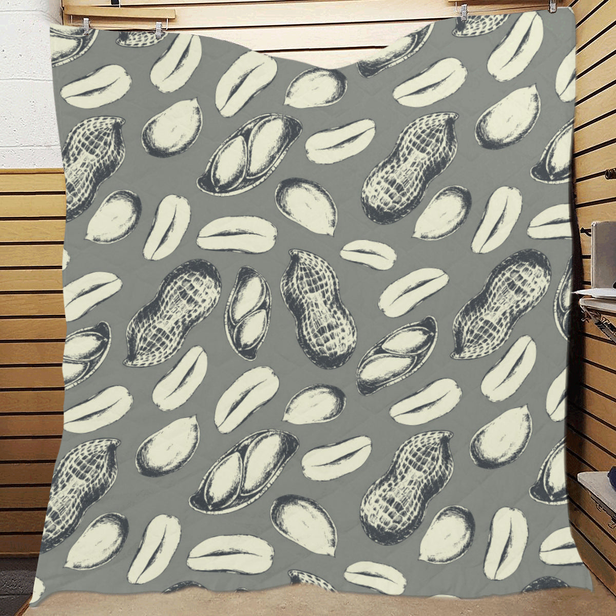 Peanut Pattern Print Design A01 Premium Quilt