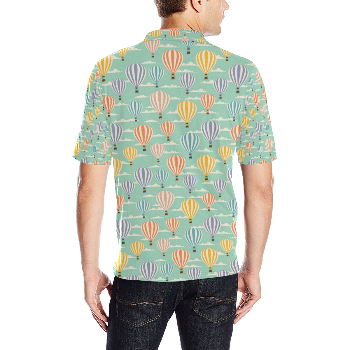 Ballon Pattern Print Design 01 Men Polo Shirt