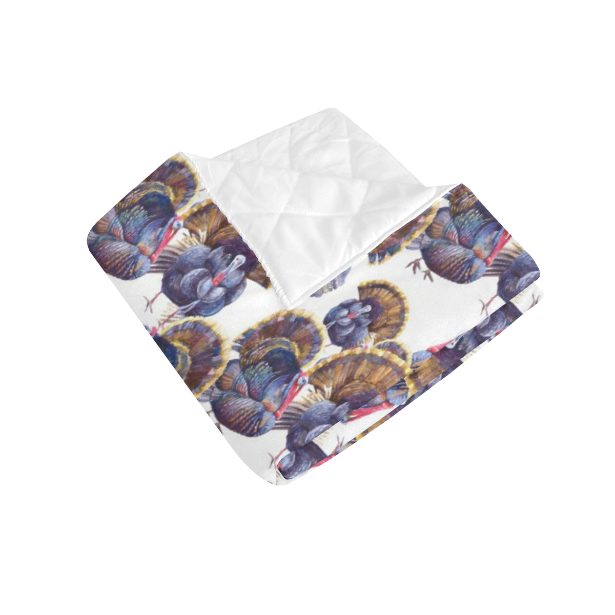 Turkey Pattern Print Design 01 Premium Quilt