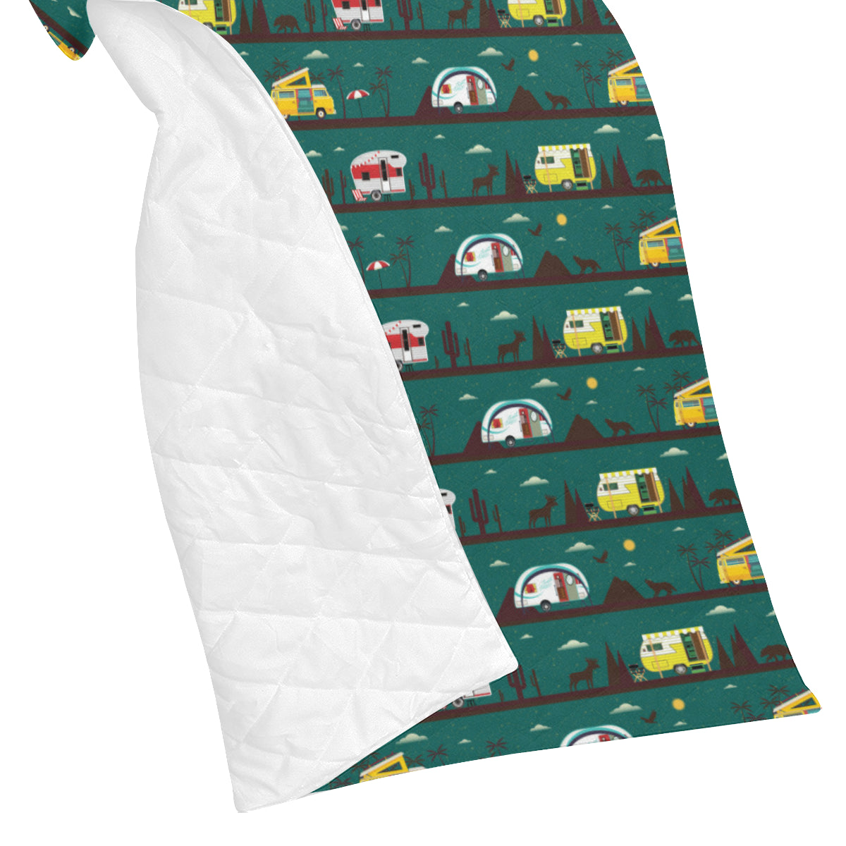 Camper Pattern Print Design 05 Premium Quilt