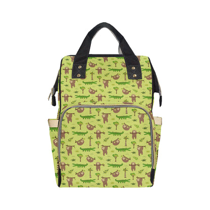 Alligator Pattern Print Design 04 Diaper Bag Backpack