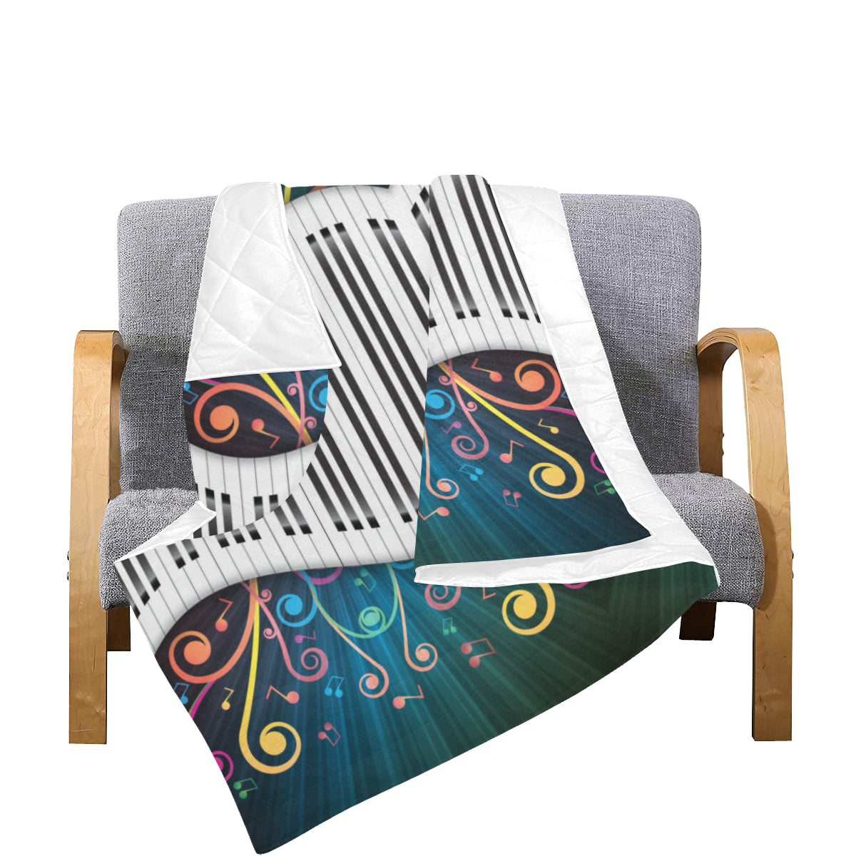 Piano Pattern Print Design 01 Premium Quilt