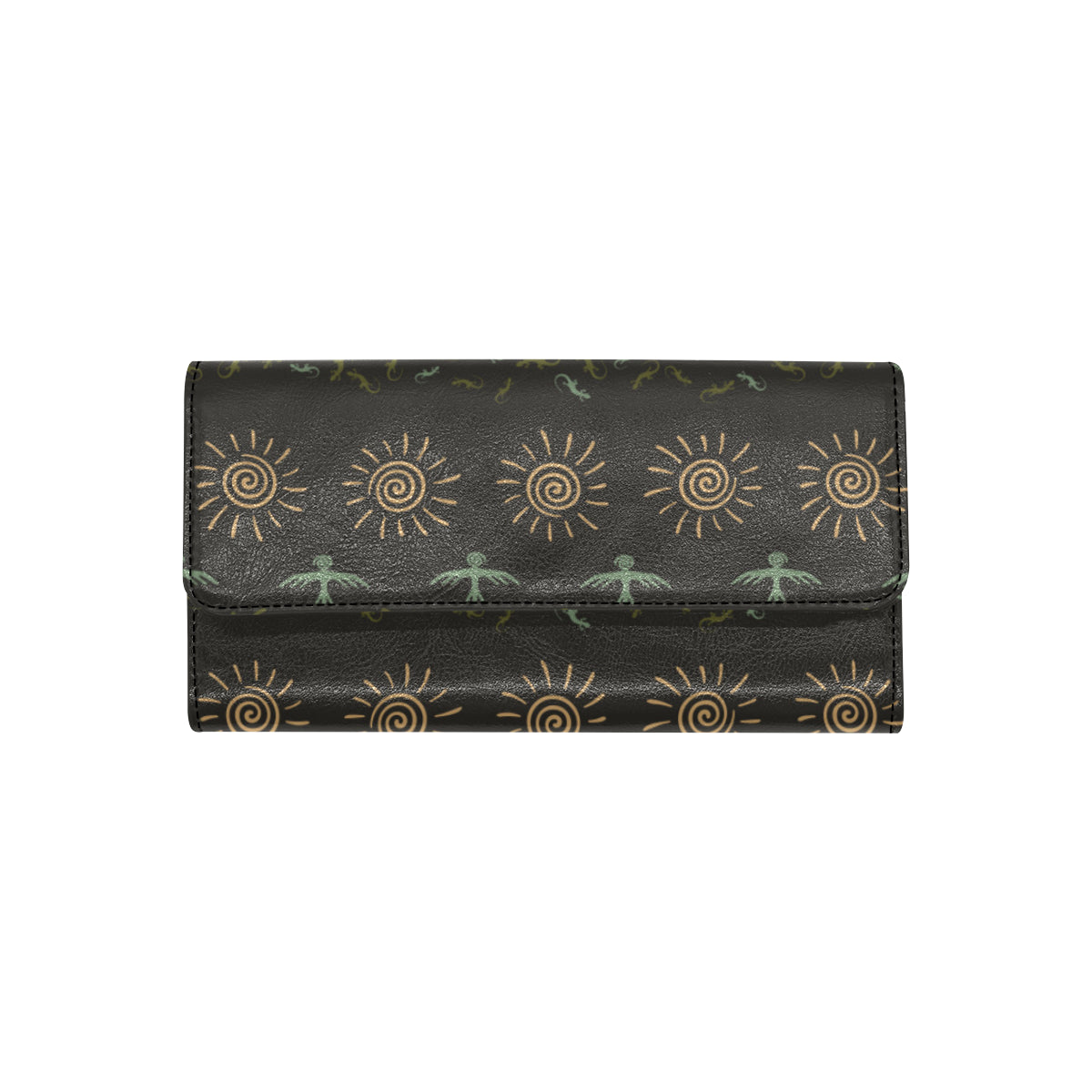 Mayan Pattern Print Design 04 Women's Trifold Wallet