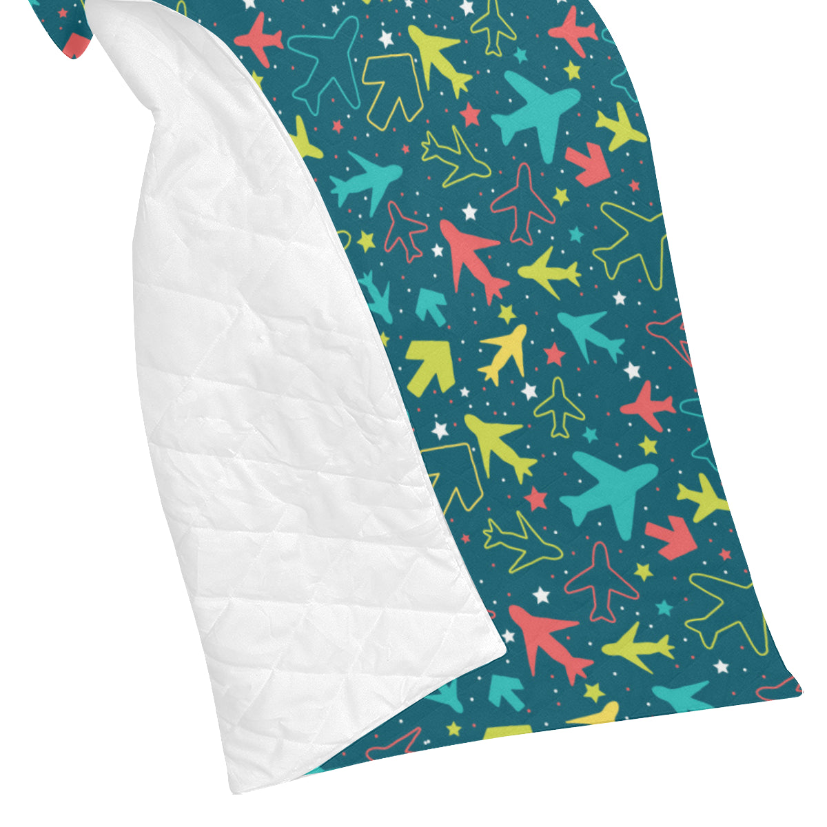 Airplane Pattern Print Design 05 Premium Quilt