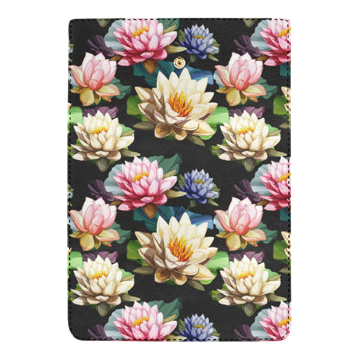 Water Lily Pattern Print Design WL02 Women's Trifold Wallet