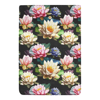 Water Lily Pattern Print Design WL02 Women's Trifold Wallet