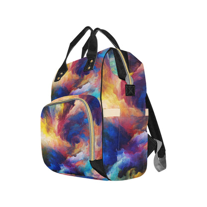 Vortex Twist Swirl Water Color Design Diaper Bag Backpack