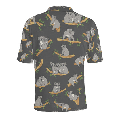 Koala Pattern Print Design 07 Men Polo Shirt