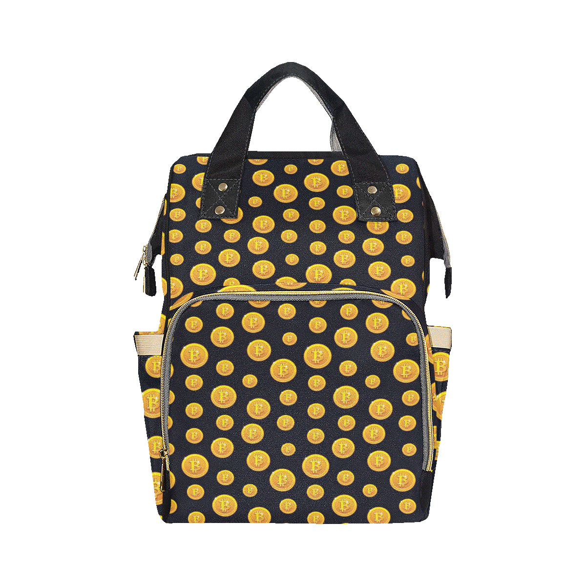 Bitcoin Pattern Print Design DO04 Diaper Bag Backpack