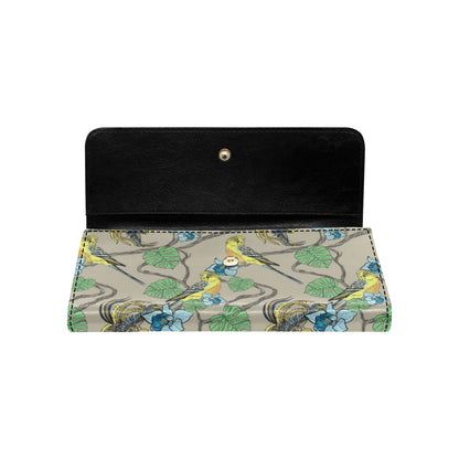 Parakeet Pattern Print Design A02 Women's Trifold Wallet