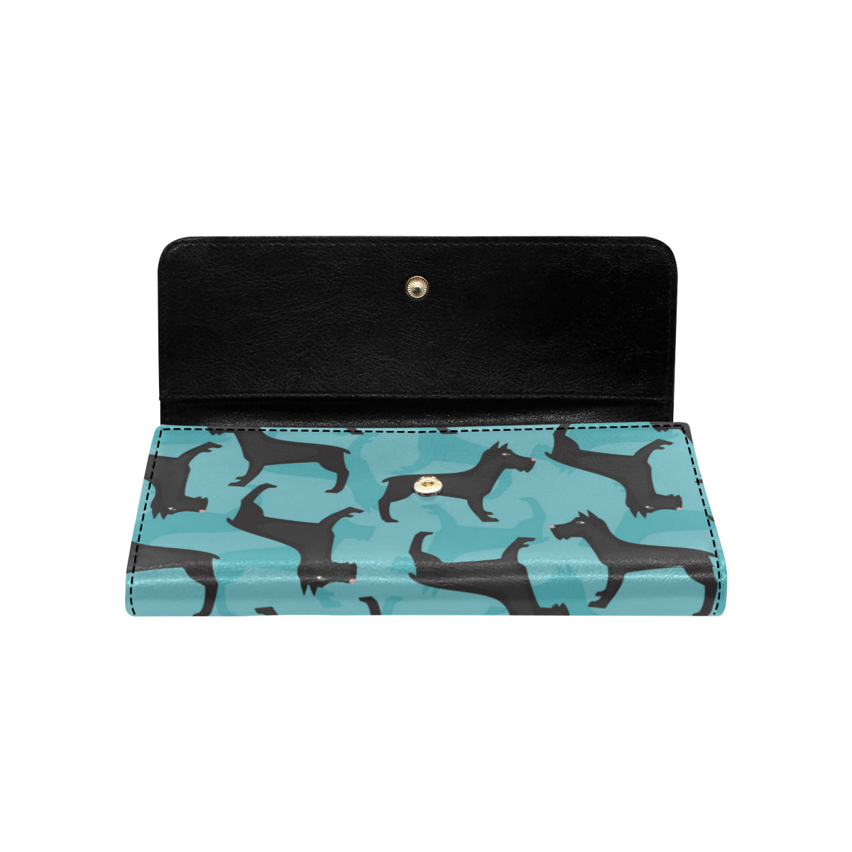 Schnauzers Pattern Print Design A01 Women's Trifold Wallet