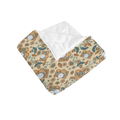 Camera Pattern Print Design 05 Premium Quilt
